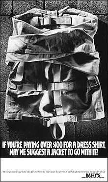 Фрагмент из кампании по продаже одежды Даффи.