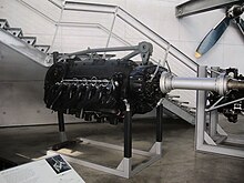 A restored DB 610 "power system" engine, comprising a pair of DB 605 inverted V12s - the top of its central space-frame motor-mount structure can be seen. Daimler Benz DB 610.jpg