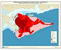 Deepwater Horizon incident. Forecast oil spill area in Gulf of Mexico 2010