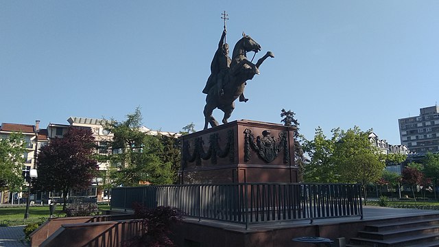 Monument to Stefan Lazarević in Kruševac.