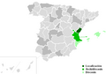 Mapa de la Diócesis de Segorbe-Castellón dentro de la Provincia eclesiástica de Valencia