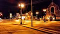 Downtown Platteville at night