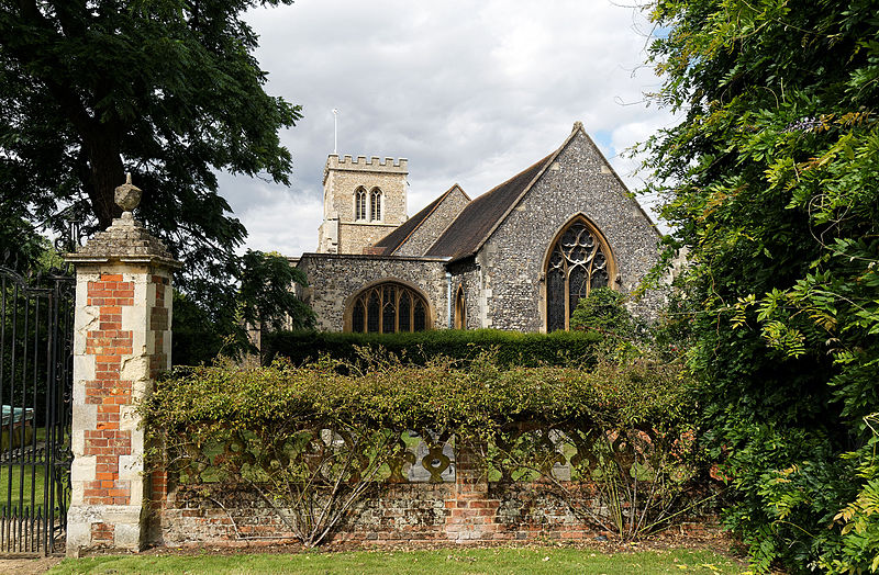 File:East wall St Etheldredas from east Hatfield House Hertfordshire England.jpg