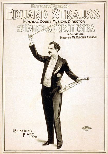 Concert poster for Eduard Strauss's orchestra