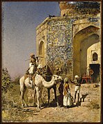 Semaines d'Edwin Lord.  "Une ancienne mosquée dans la banlieue de Delhi, Inde", ca.  1885, Musée de Brooklyn