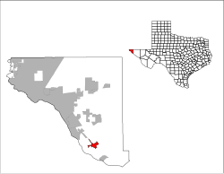 Vị trí trong Quận El Paso, Texas