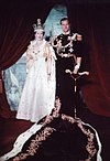 Krönungsporträt von Königin Elisabeth II. und dem Duke of Edinburgh