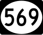 Mississippi Highway 569 marker