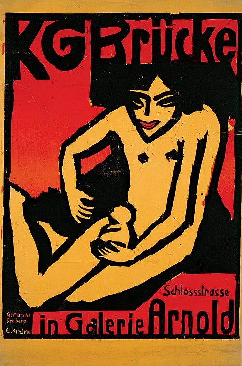 Ernst Ludwig Kirchner - Poster for the exhibition for the artists' group "Die Brücke" at the Arnold Gallery Dresden - Google Art Project.jpg