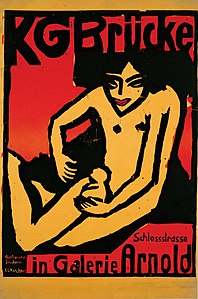 Ernst Ludwig Kirchner: Poster for an exhibition of the artists’ group “Die Brücke” (1910)