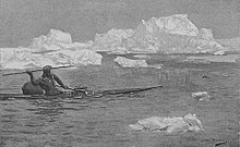 A hunter in 1891 wearing a sealskin tuilik with a traditional narrow fit. Eskimalif, sid 105.jpg