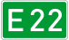 European Road 22 number DE.svg