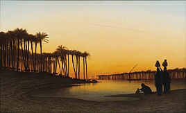 Sunset on the Nile FRERE Charles Theodore - SUNSET ON THE NILE 1877.jpg