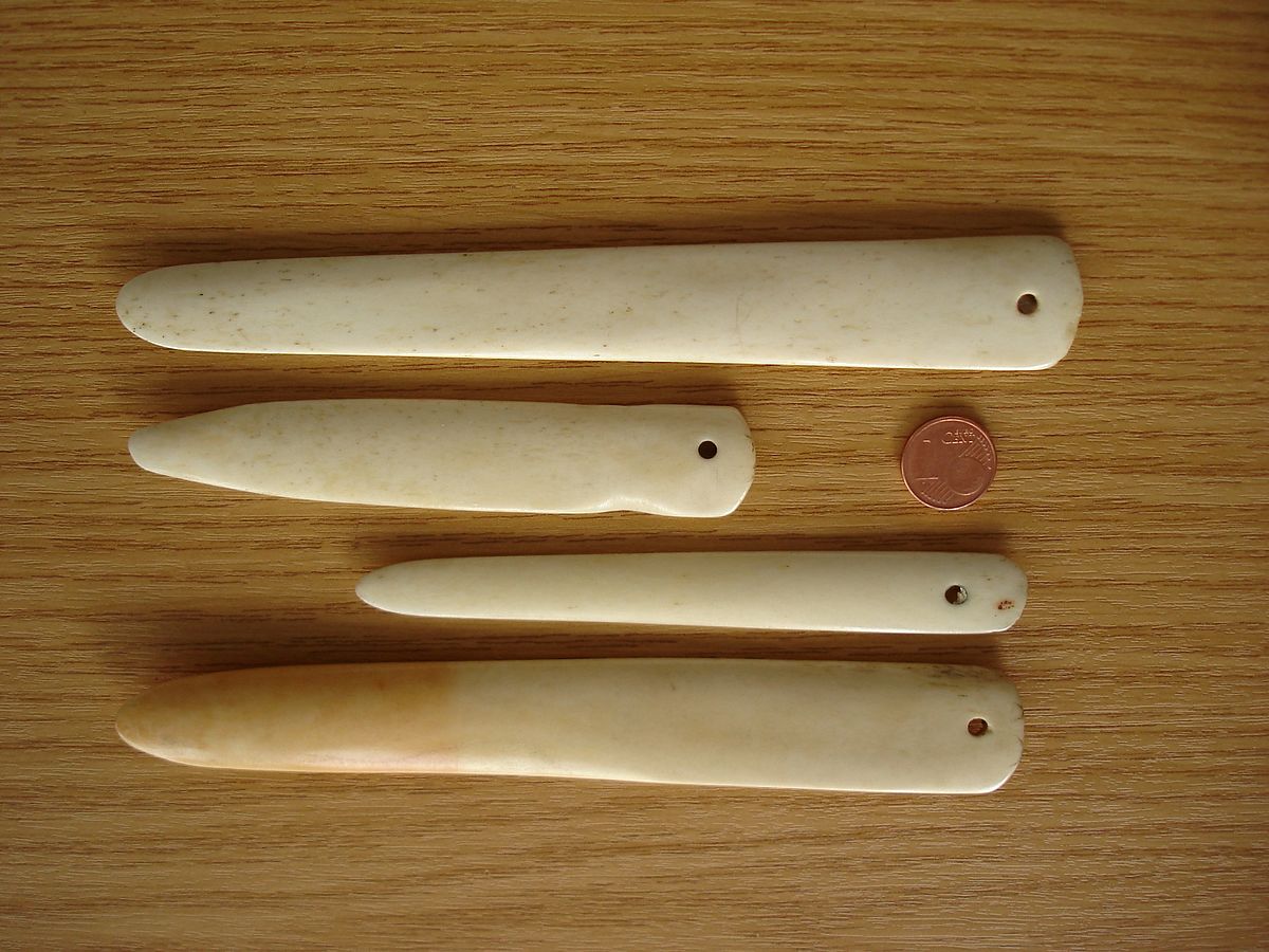 Falzbein Falzbeine gebogen aus echtem Knochen 20cm für Sattler Polsterer Basteln