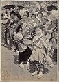 Festival in Japan - Shamisen players and a girl (1914 by Elstner Hilton).jpg