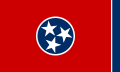 Le drapeau de l’État américain du Tennessee.