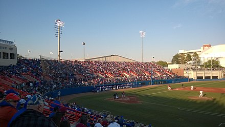 A sell-out crowd watches the Gators face the Florida State Seminoles in 2018.