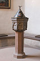 Deutsch: Gotischer Taufstein in der Salvatorkapelle English: Gothic baptismal font of the Salvator's chapel