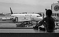 Image 725Gabriel plane watching, Lisbon airport, Lisbon, Portugal