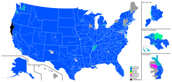 Umumnya agama yang dianut anggota-117 Dpr AS.svg