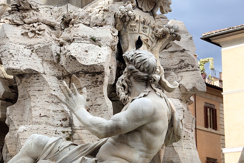 File:Gianlorenzo bernini, fontana dei fiumi, 1651, danubio 02.jpg