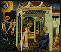 Giovanni di Paolo, The Annunciation and Expulsion from Paradise, c. 1435