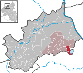 Poziția Glees pe harta districtului Ahrweiler