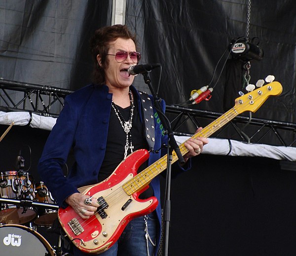 Hughes with his band Black Country Communion at Azkena rock festival, Spain, 2011