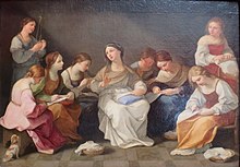 Guido Reni, La Vierge cousant entre ses compagnes, musée de l'Ermitage.