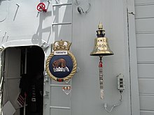 Heraldic badge of HMCS Toronto HMCS Toronto by Corus Quay 02.jpg