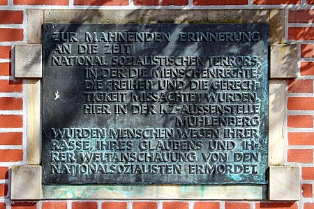 Hannover Mühlenberg Gedenktafel Konzentrationslager