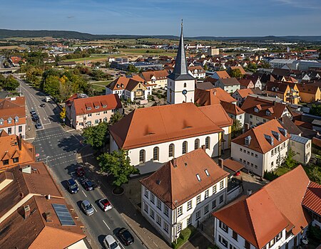 Hirschaid Kirche Luftbild 20211002 RM 152039