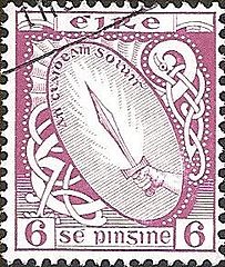 Image 17Claíomh Solais on an Ireland stamp printed in 1922 (from List of mythological objects)