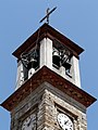 Il campanile della chiesa di San Matteo, Isola, Rovegno, Liguria, Italia