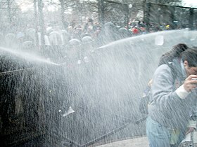 Police pepper spraying protesters at Bush's 2nd inauguration, Washington DC. J20 pepper2 dc.jpg
