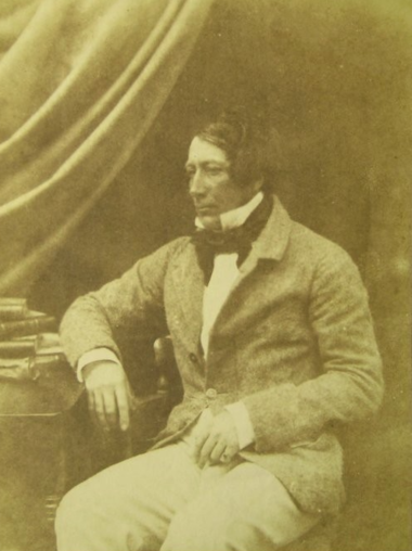 A salted paper calotype photograph of Scottish amateur golfer, golf administrator, and aristocrat James Ogilvie Fairlie, c. 1846–49