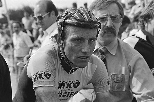 Joop Zoetemelk (pictured in 1979) was Hinault's strongest competitor during his first Tour de France victories.