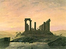 Caspar David Friedrich: The Temple of Juno in Agrigento (c.1828-1830) Junotempel in Agrigent (1828-1830) - Caspar David Friedrich (MKK, Dortmund).jpg