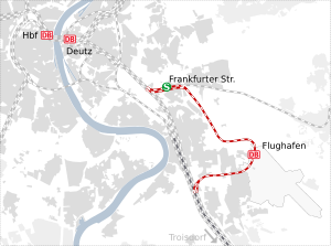 Route of the Cologne airport loop