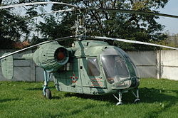 A Magyar Néphadsereg Ka–26-os helikoptere a Magyar Repüléstörténeti Múzeumban kiállítva