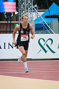 Arttu Mattila Jyväskylän Kalevan kisoissa vuonna 2018.