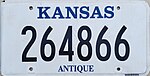 Kansas License Plate Antique Flat - Photo Credits to Joe Smith.jpg