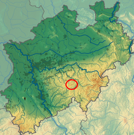 Karte Ebbegebirge in NRW