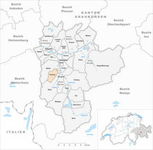 Il territorio del comune di Parsonz prima degli accorpamenti comunali del 1979