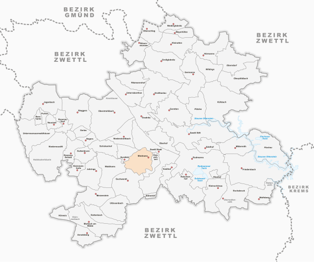 Lage von Moidrams in Zwettl