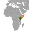 Location map for Kenya and Somalia.