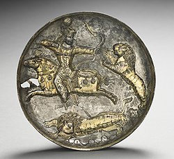 King Hormizd II or Hormizd III Hunting Lions, 400-600.jpg