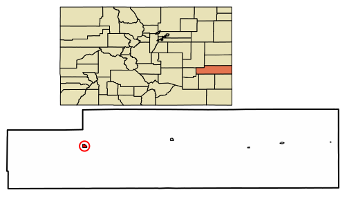 File:Kiowa County Colorado Incorporated and Unincorporated areas Haswell Highlighted 0834740.svg