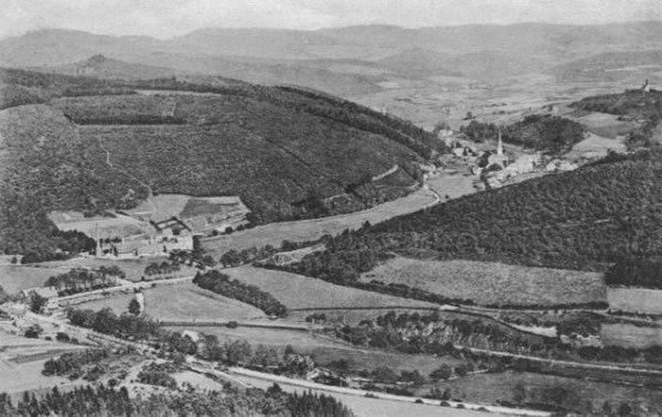 View from the Krähenberg over Kirchhundem (about 1900)