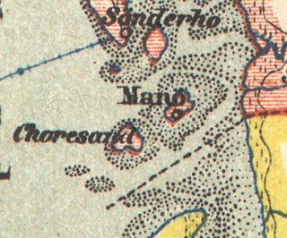 Choresand und Mandø (Manö) auf einer Karte von 1880